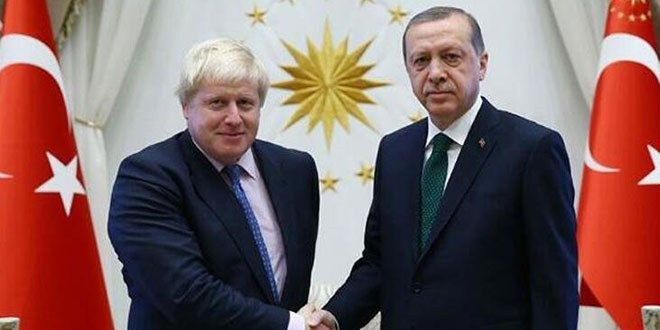 Cumhurbaşkanı Erdoğan,İngiltere Başbakanı Johnson ile telefonda görüştü