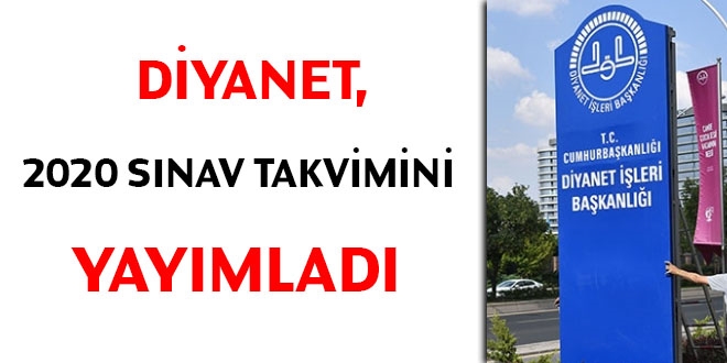 Diyanet, 2020 snav takvimini yaymlad