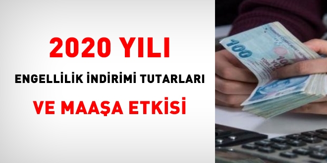 2020 yılı engellilik indirim tutarları ve maaşa etkisi