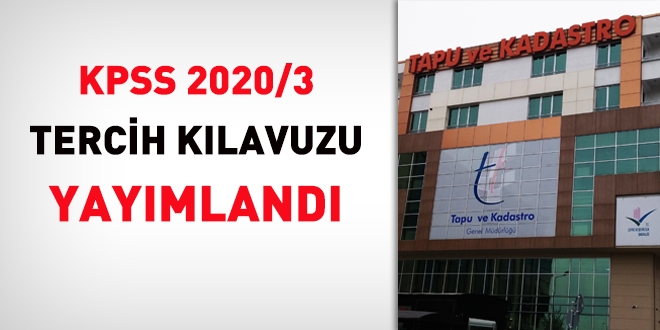 KPSS 2020/3 tercih klavuzu yaymland