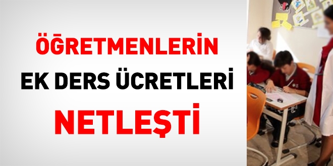 2020 Ocak ayı itibariyle öğretmenlerin net ek ders ücretleri