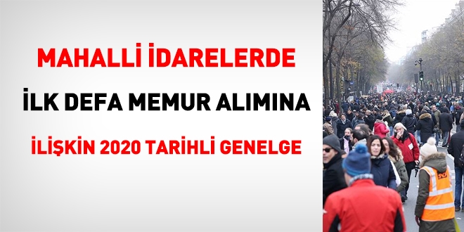 Mahalli İdarelerde, İlk Defa Memur Alımına İlişkin Genelge