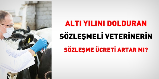 6 yılını dolduran sözleşmeli veteriner hekimin ücreti artar mı?