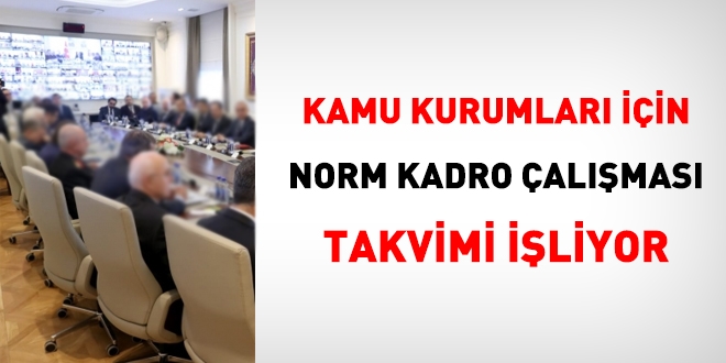 Kamu kurumları için norm kadro çalışması takvimi işliyor