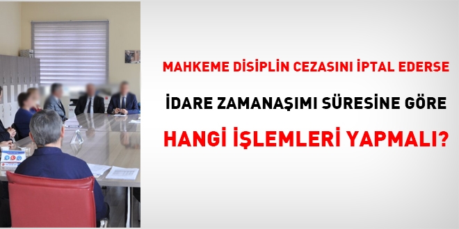 Disiplin cezalarından dolayı alınan cezaların yargı tarafından iptal edilmesi halinde hangi işlem yapılır?