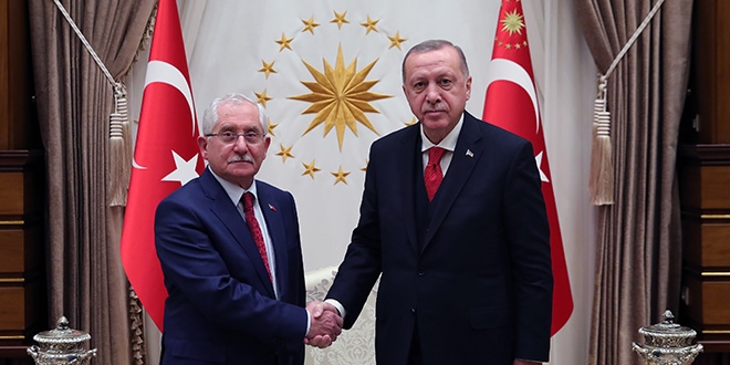 Cumhurbaşkanı Erdoğan, YSK Başkanı'nı kabul etti