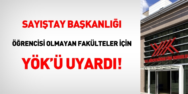 Sayıştay, öğrencisi olmayan fakülteler konusunda YÖK'ü uyardı!