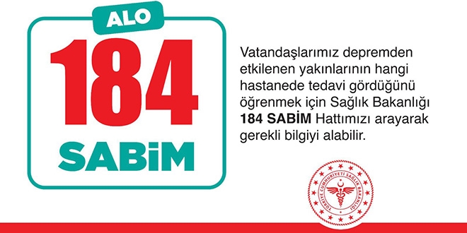 SABİM: 600 depremzede yakınına bilgi verildi