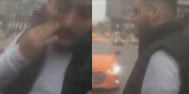 Yol kesip evrak kontrolü yapan taksici yakalandı