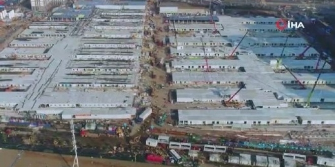 Çin'de hastalar için inşa edilen 2. hastane bitmek üzere