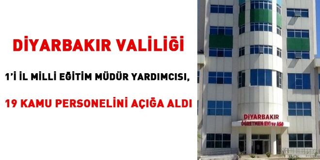 1'i Milli Eğitim Müdür Yardımcısı, 19 memur açığa alındı