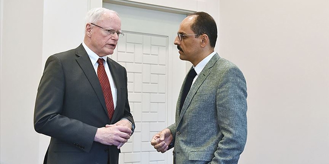 İbrahim Kalın, ABD'nin Suriye Özel Temsilcisi Jeffrey ile görüştü