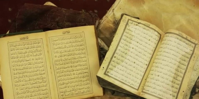 Yangın çıkan evde yanmamış halde iki Kur'an-ı Kerim bulundu