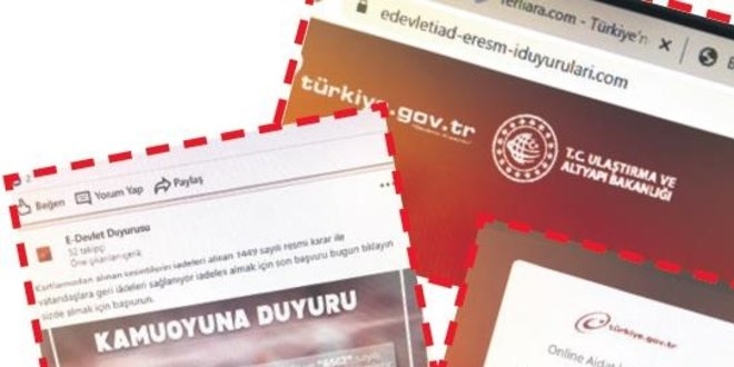 Sahte e-Devlet sitesiyle vurgun!