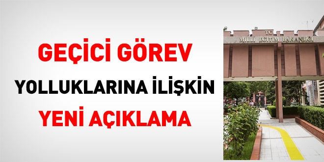 MEB, geçici görev yollukları konusuna açıklık getirdi