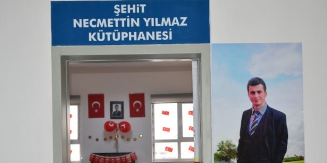 Şehit Necmettin Yılmaz'ın adı verilen kütüphane açıldı