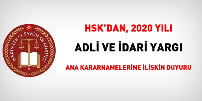 HSK'dan 2020 yılı ana kararnamesine ilişkin duyuru