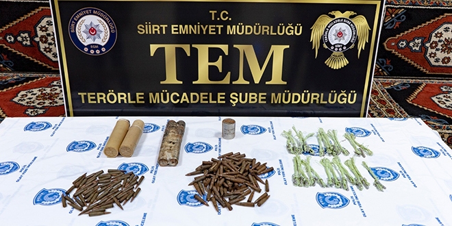 Siirt'te çok sayıda PKK mühimmatı ele geçirildi