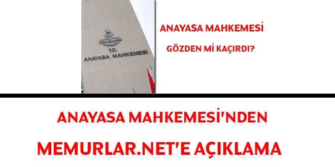 AYM'den memurlar.net'e açıklama