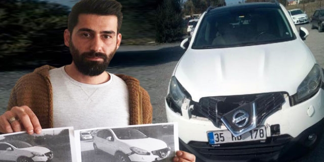 Çekicinin yoldan kaldırdığı aracını dağılmış halde buldu
