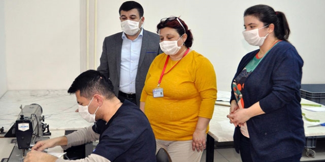 Devlet hastanesi, kendi maskesini üretmeye başladı