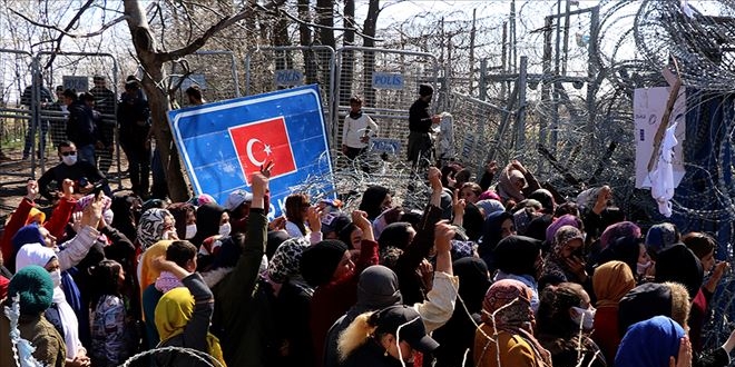 Sığınmacılardan Yunanistan sınır kapısı açılsın eylemi