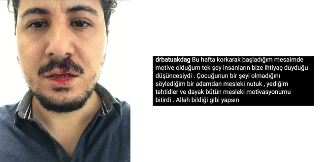 Çocuğuna ilaç yazmayan doktoru darp etti