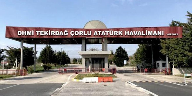 Çorlu Atatürk Havalimanı'nda yolcu ve eğitim uçuşlarına ara verildi