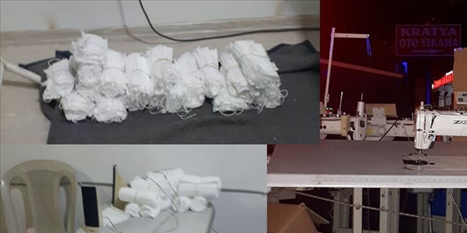 Başkentte 'kaçak maske' üretimi yapan iş yeri mühürlendi