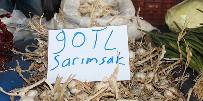 Sarımsağın kilosu 90 liraya kadar yükseldi