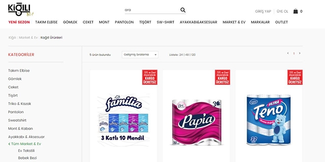 Kiğılı, market ürünleri satmaya başladı