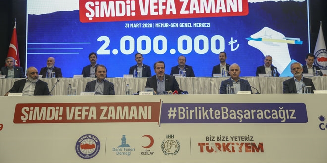 Memur-Sen'den 'Milli Dayanışma Kampanyası'na destek