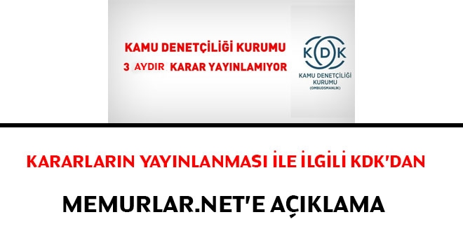 Kararların yayınlanması ile ilgili KDK'dan açıklama