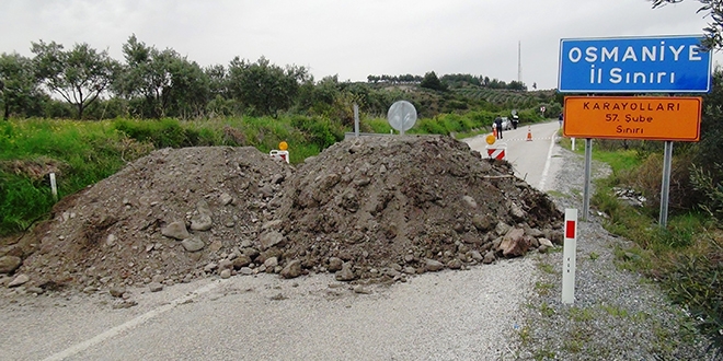 Hatay ile Osmaniye'yi bağlayan ara yol ulaşıma kapatıldı