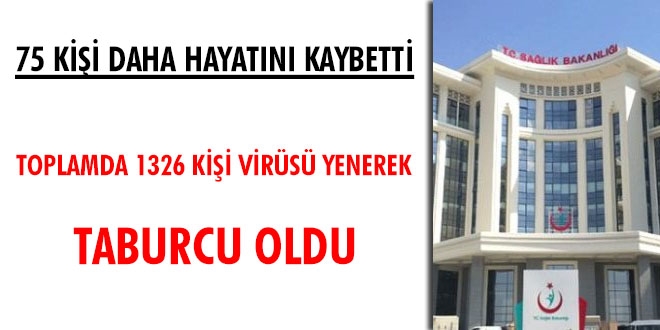 Sağlık Bakanlığı: 75 vatandaşımız hayatını kaybetti
