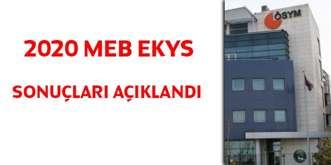2020 MEB EKYS sonuçları açıklandı