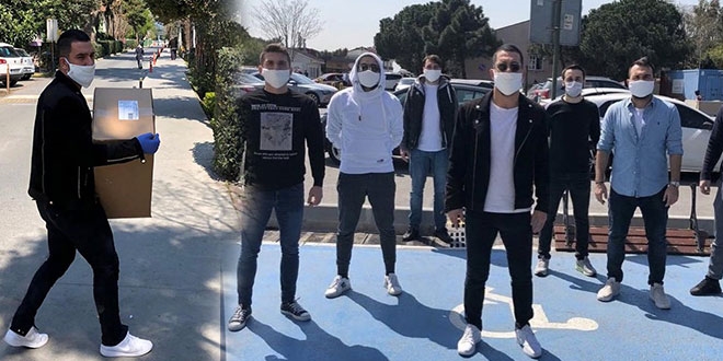 Arda Turan, söz verdiği 100 bin maskenin ilk kısmını dağıttı
