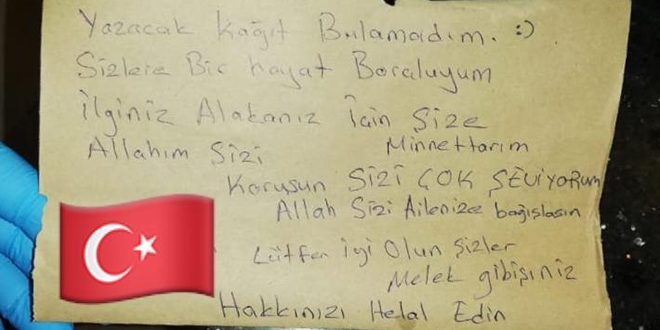 Koronavirüsü yendi, sağlık çalışanlarına bu notu bıraktı