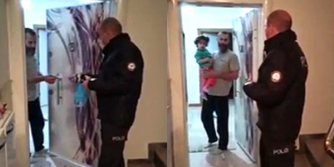 Polisten ailesinin susturamadığı 2 yaşındaki kıza emzik