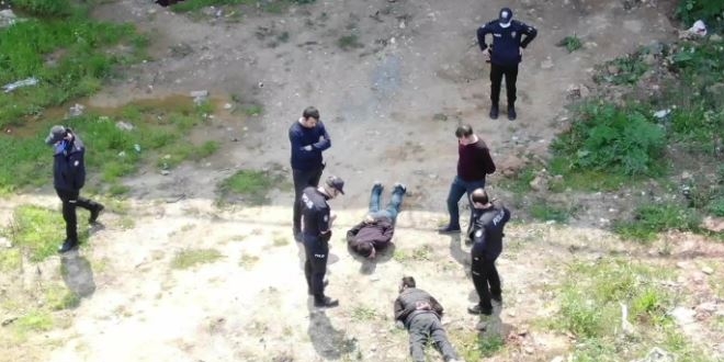 Sokağa çıkanlar drone ile tespit edilerek ceza yazıldı