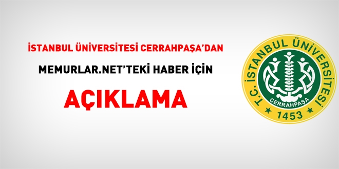 Cerrahpaşa'dan hemşire alımına ilişkin açıklama