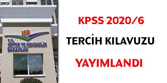 KPSS 2020/6 tercih klavuzu yaymland