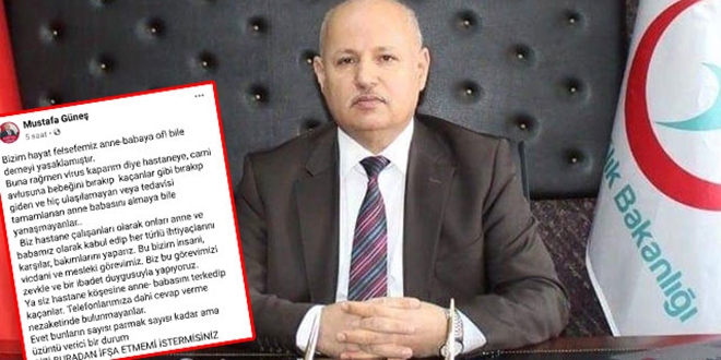 Başhekimden koronavirüs tedavisi görenlerin çocuklarına tepki