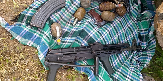 PKK'nın eylemde kullanacağı bombalar ve silahlar ele geçirildi