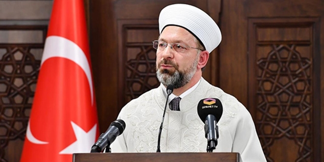 Diyanet leri Bakan Erba'tan kendisine verilen destek iin teekkr