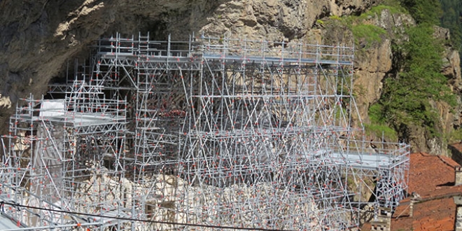 Sümela Manastırı'nda restorasyon yeniden başladı