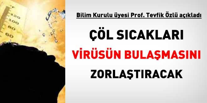 Bilim Kurulu Üyesi'nden çöl sıcakları ve virüse dair müjdeli haber