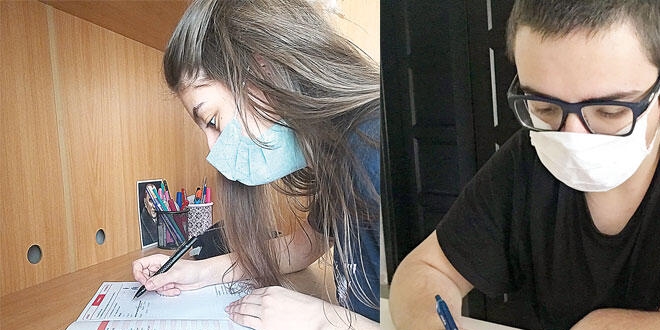 Sınava maske provası