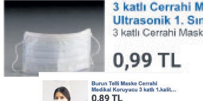 İnternetten tek tek maske satışı