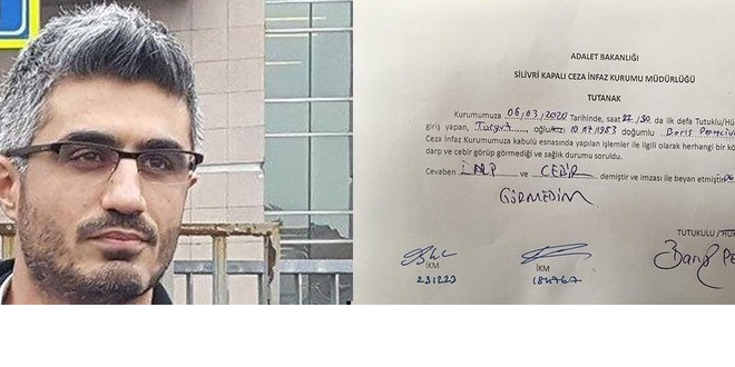 Barış Pehlivan 'darp görmediğini' beyan etmiş